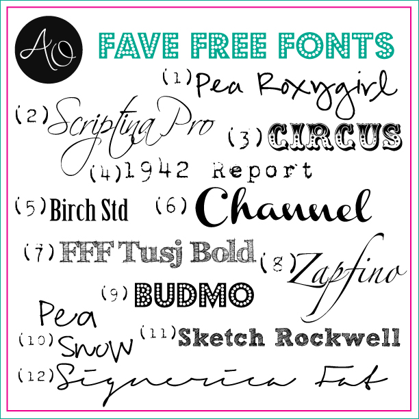 AO's Favorite Free Fonts!