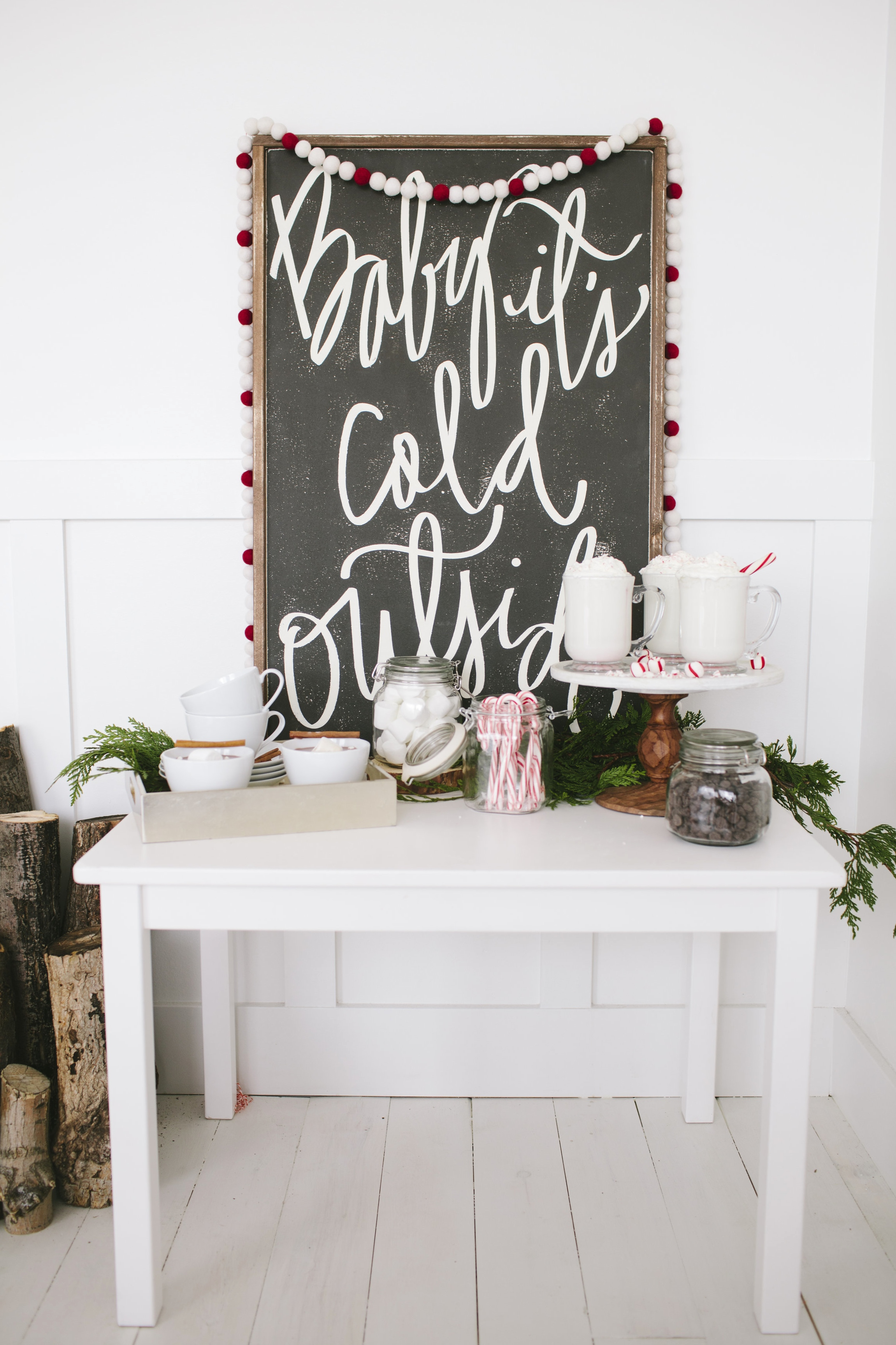 Hot Chocolate Bar Sign Hot Cocoa Bar Printable Table Sign Christmas Bi -  Design My Party Studio