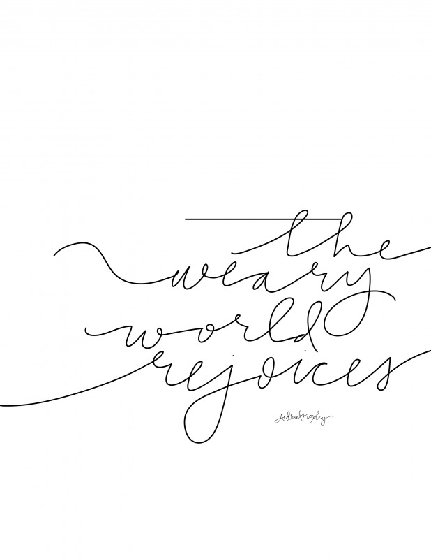 The Weary World Rejoices Free Printable by Aedriel Moxley